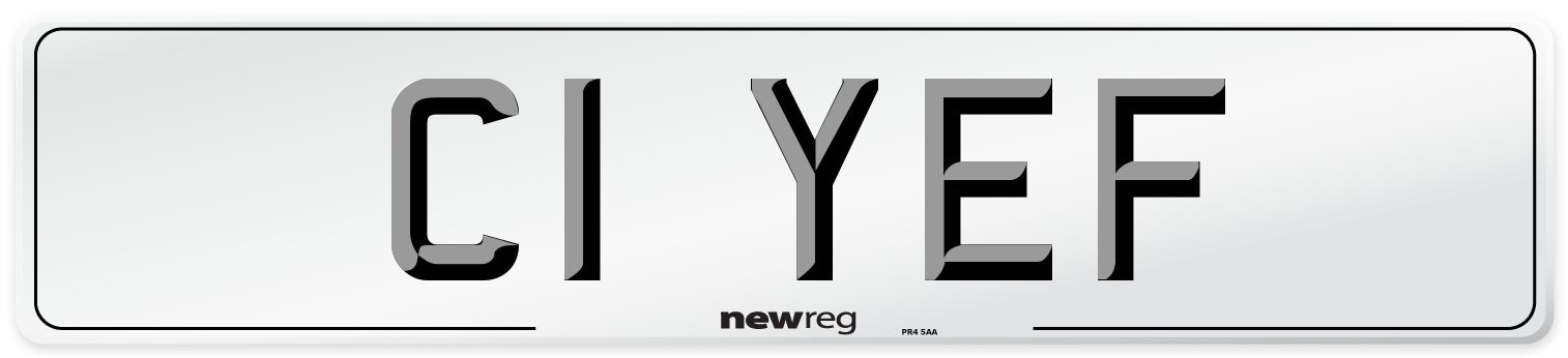 C1 YEF Number Plate from New Reg